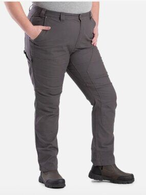 Berne Women’s Brown Utility Cargo Work Pants Double Knee Size 6